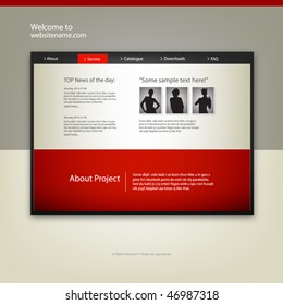 Web site design template, vector.