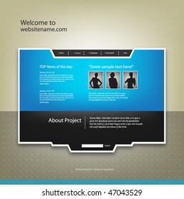 Web site design template, vector.