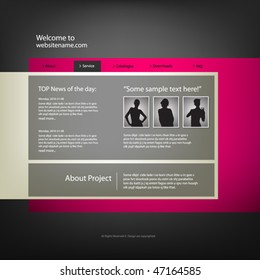 Web site design template, vector.