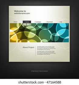 Web site design template, vector.