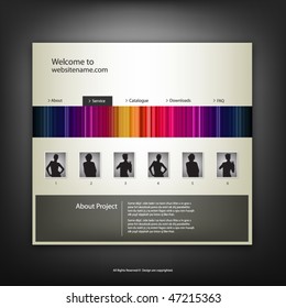 Web site design template, vector.