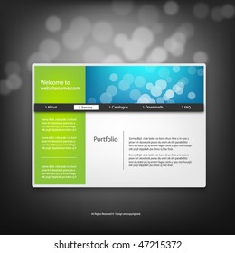 Web site design template, vector.