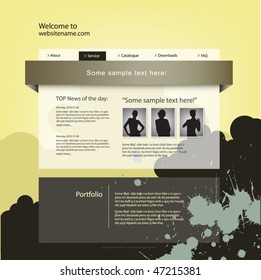 Web site design template, vector.