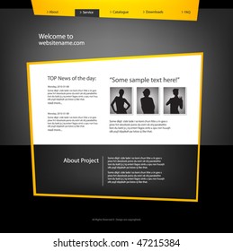 Web site design template, vector.