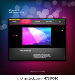 Web site design template, vector.