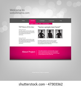 Web site design template, vector.