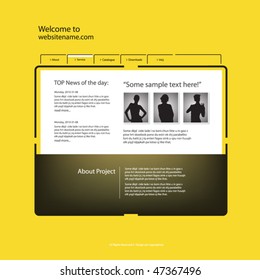 Web site design template, vector.