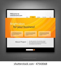 Web site design template, vector.