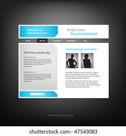 Web site design template, vector.