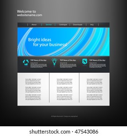 Web site design template, vector.