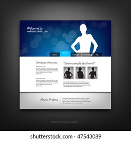 Web site design template, vector.