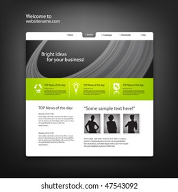 Web Site Design Template, Vector.