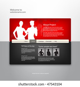 Web site design template, vector.