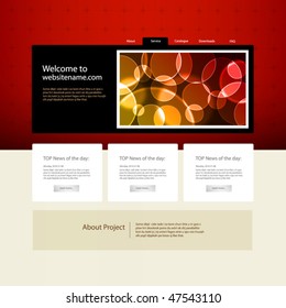 Web site design template, vector.