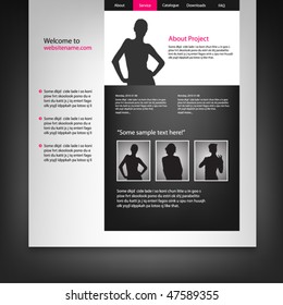 Web site design template, vector.