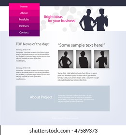 Web site design template, vector.