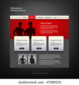 Web site design template, vector.