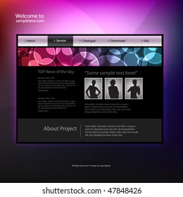 Web site design template, vector.