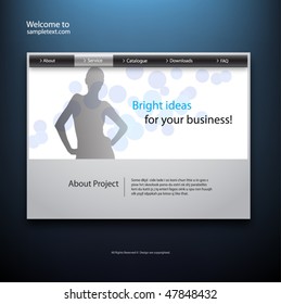 Web site design template, vector.