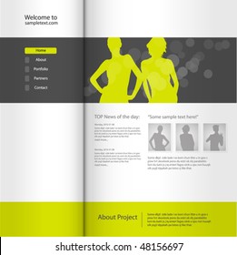 Web site design template, vector.