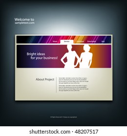 Web site design template, vector.