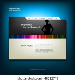 Web site design template, vector.