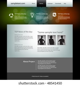 Web site design template, vector.