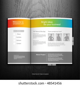 Web site design template, vector.