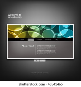 Web site design template, vector.