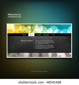 Web site design template, vector.