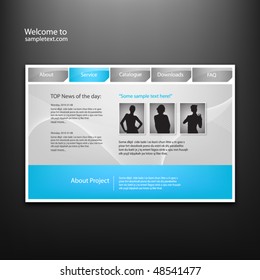 Web site design template, vector.