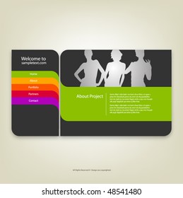 Web site design template, vector.