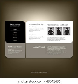 Web site design template, vector.