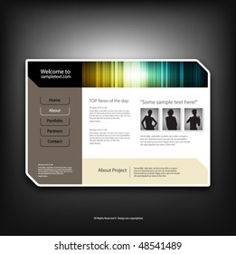 Web site design template, vector.