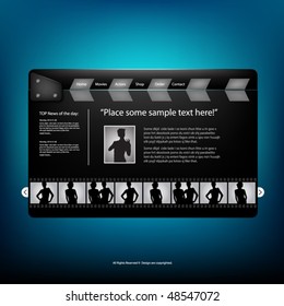 Web site design template, vector.