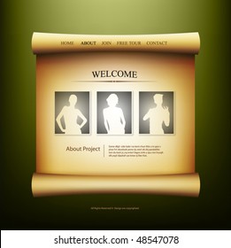 Web site design template, vector.