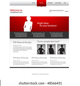 Web site design template, vector.