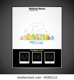 Web site design template, vector