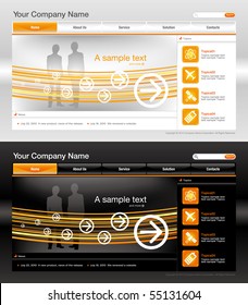 Web site design template, vector