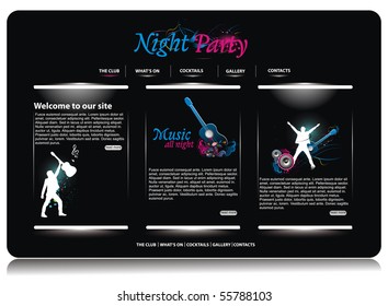 Web site design template, vector illustration.