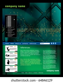 Web site design template, vector