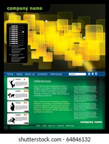Web site design template, vector