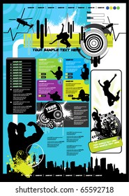 Web site design template, vector.