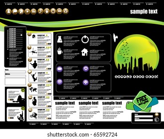 Web site design template, vector.
