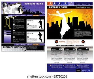 Web site design template, vector.