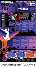 Web site design template, vector.