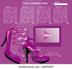 Web site design template. Vector  eps10.