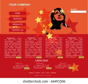 Web site design template. Vector  eps10.