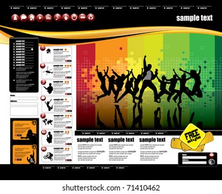 Web site design template, vector.