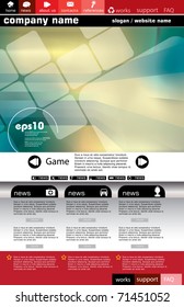 Web site design template, vector.